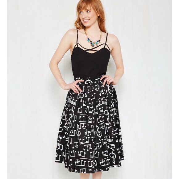 Sunny Girl Dresses & Skirts - ModCloth Sunny Girl Floats your note midi skirt